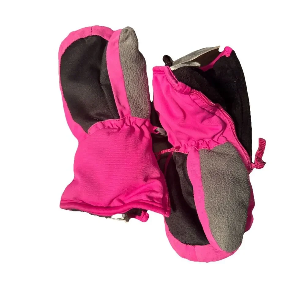 Head Girls Youth Size Small Gloves Pink Purple Waterproof Warm Ski Mittens Snow